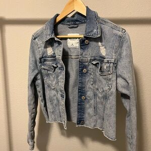 Hollister Light Blue Distressed Jean Jacket